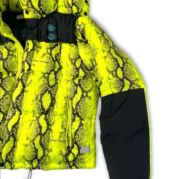 Authentic Off White Neon Green Removable Hoodie Jacket - Picture 4 of 8
